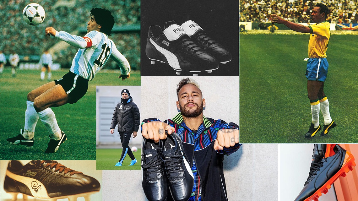 Neymar Jr shows off Puma's iconic suede sneakers